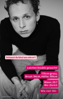 Leichen Double gesucht! 